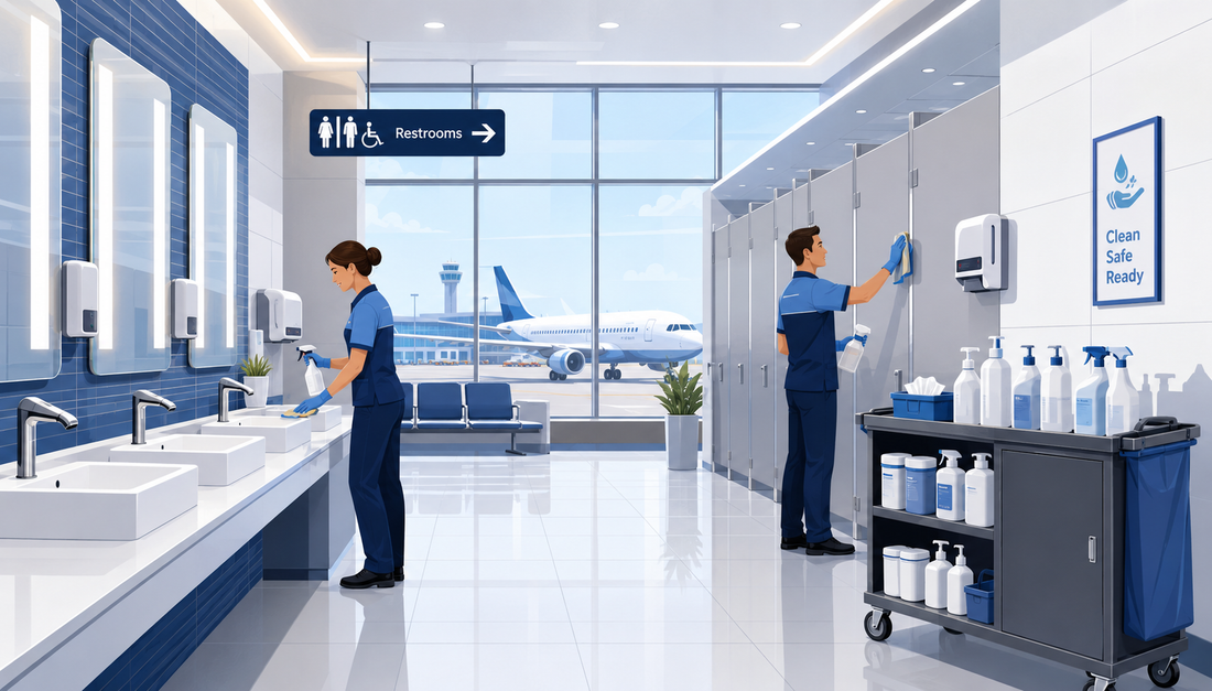 Airport Restroom Sanitation Products: How High-Traffic Airports Maintain Hygiene