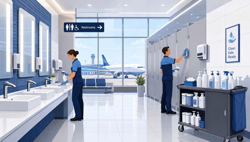 Airport Restroom Sanitation Products: How High-Traffic Airports Maintain Hygiene