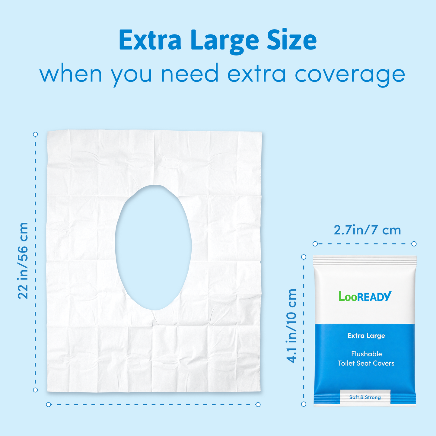 LooREADY Extra Large Toilet Seat Cover – Size 22x17 in