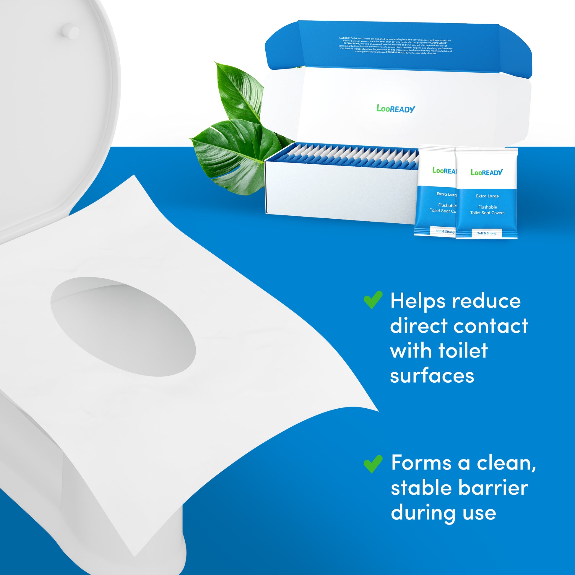 LooREADY Extra Large Toilet Seat Cover – Hygiene Barrier