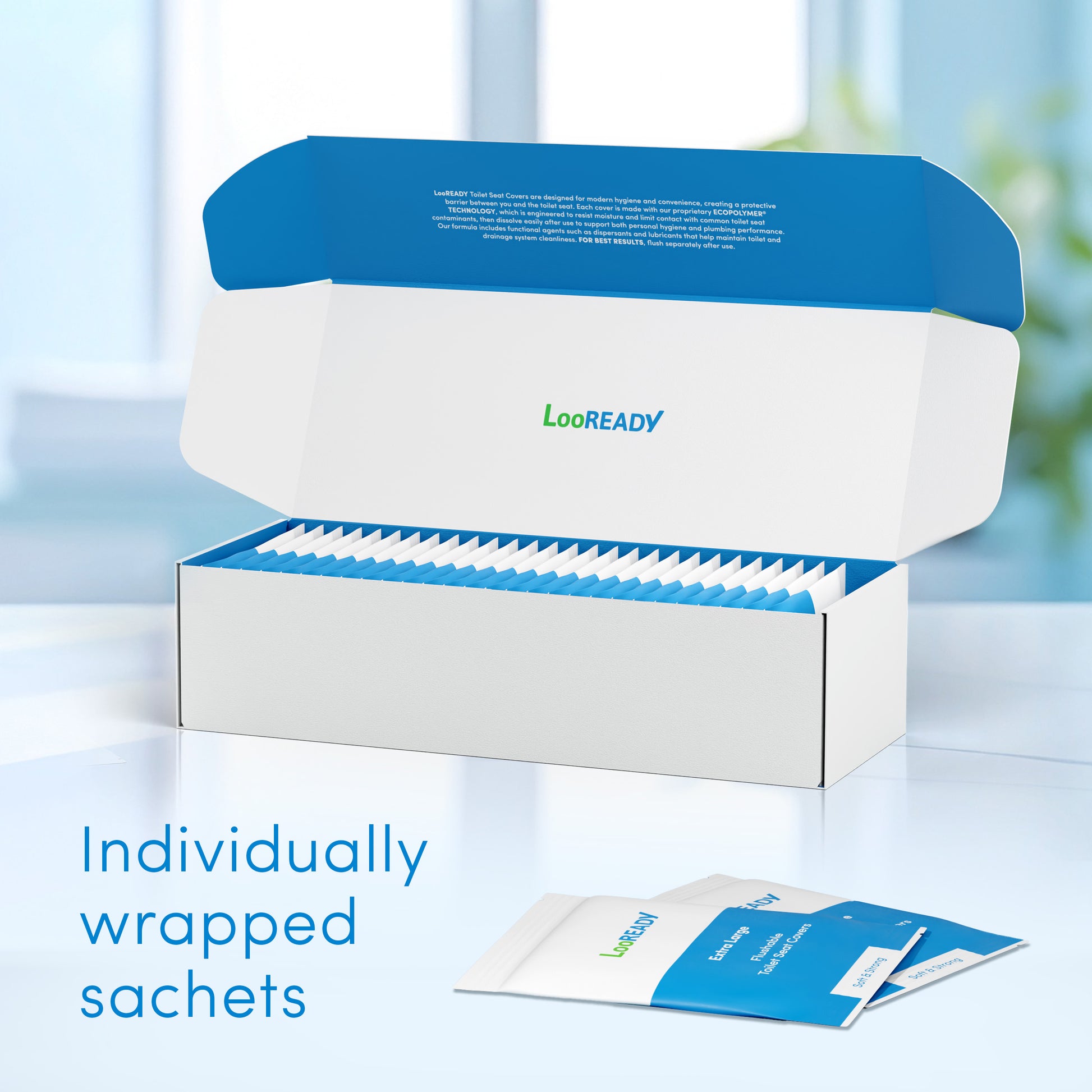 LooREADY Extra Large Toilet Seat Cover – Individually Wrapped