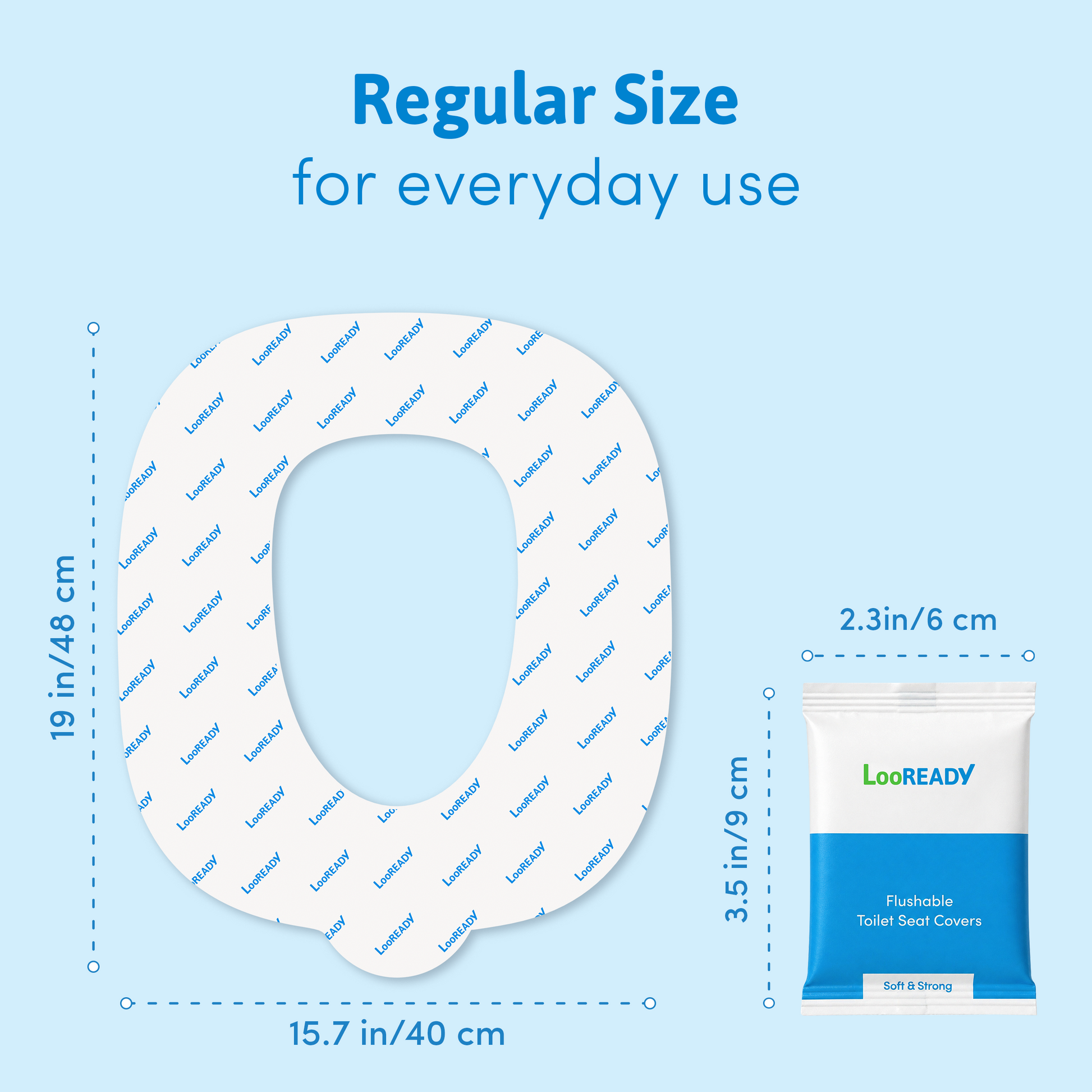 LooREADY Regular Toilet Seat Cover – Size 19x15.7 in