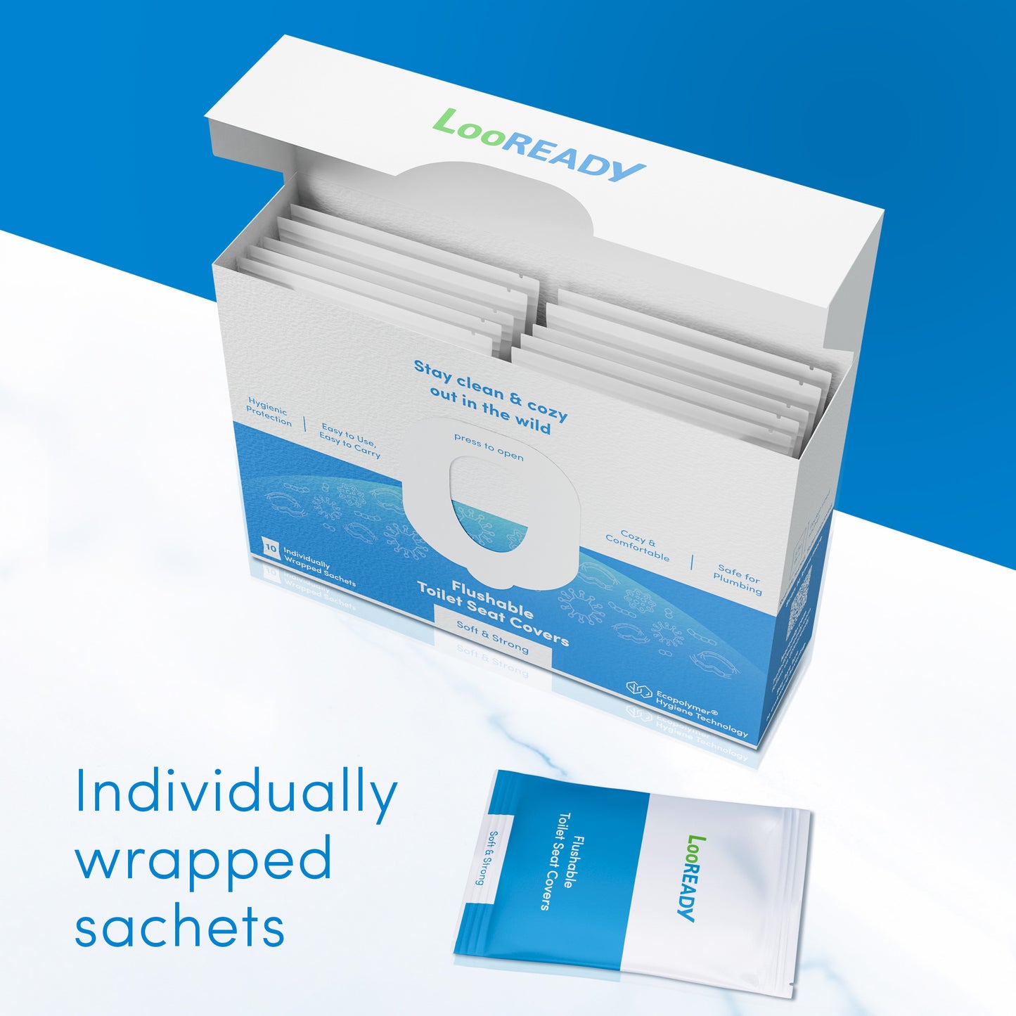 LooREADY Regular Toilet Seat Cover – Individually Wrapped